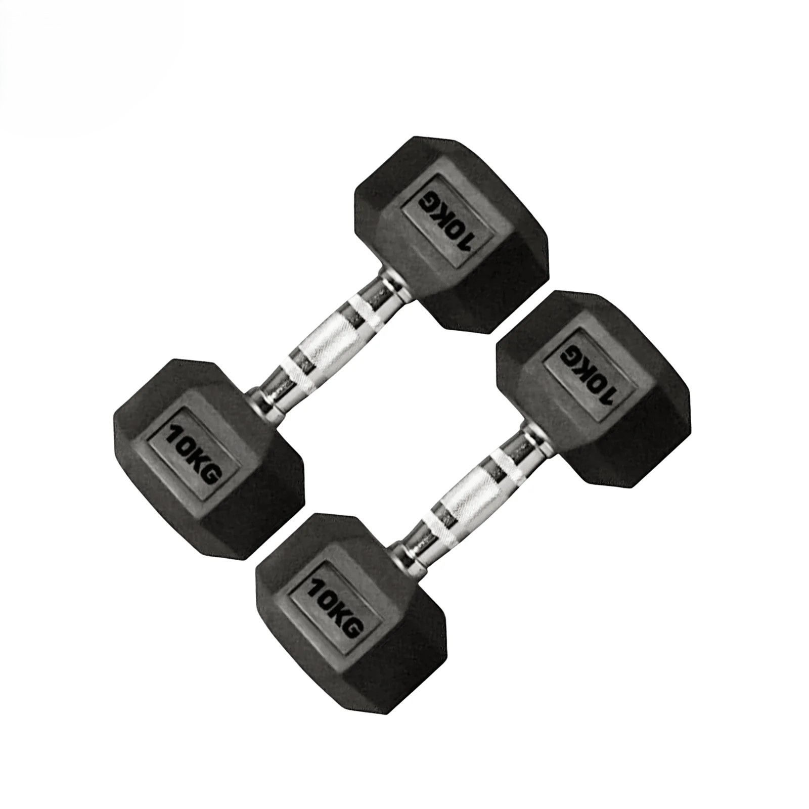 Rubber Hex Dumbbell (10kg x 2 = 20kg) – Premium Strength Training Set