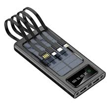 Solar Energy Power Bank with Charging Cable