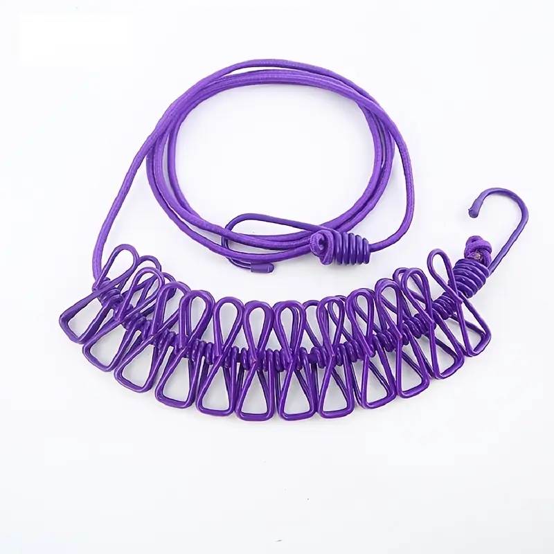 Portable Clothing Clothesline with 12 Clips – Retractable, Durable & Travel-Friendly