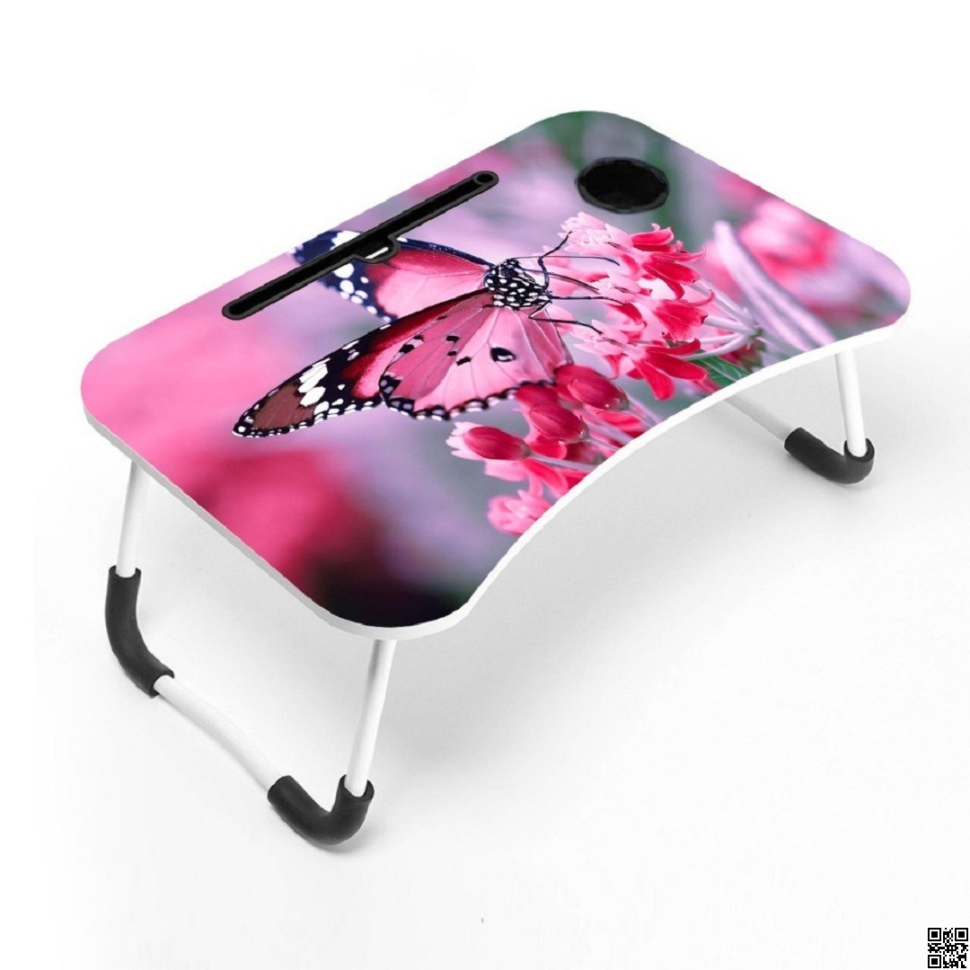 Folding Table - Pink Butterfly Design 🦋🌸