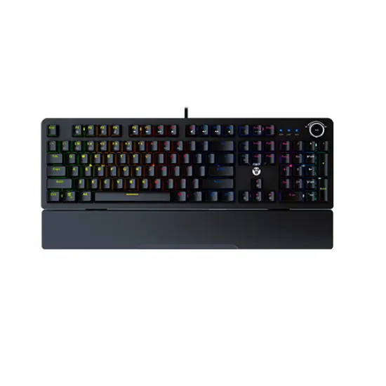 Fantech Maxpower MK853 RGB Mechanical Gaming Keyboard – 104 Keys, Blue/Red Switch, 22 RGB Modes, Full Anti-Ghosting, Metal Top, Wrist Rest