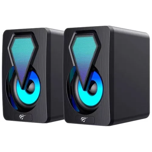 Havit SK210 Mini Pro 2.0 RGB Gaming Speaker – 3W x 2 RMS, 3.5mm AUX & USB, Dynamic RGB Lights, Compact Design, 1-Year Warranty