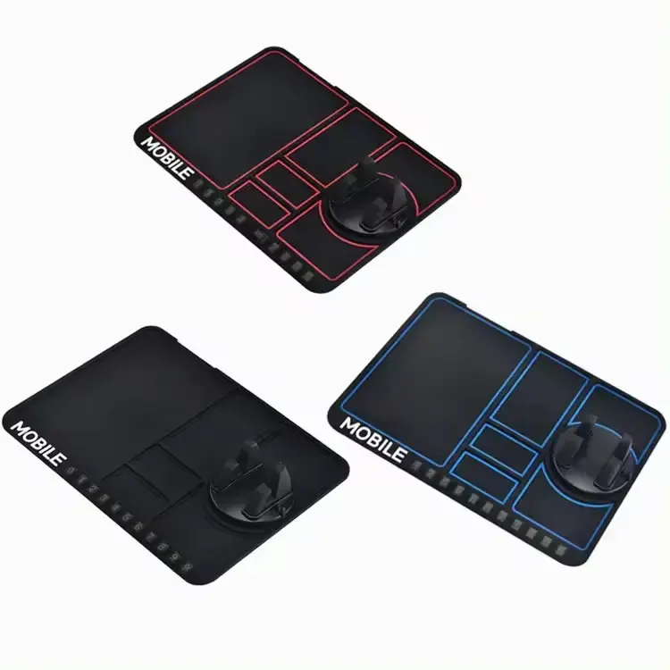 Car Anti-Skid Silicone Mat – Non-Slip Dashboard Pad, Phone Holder, GPS Mount, Parking Number Card, Universal Fit