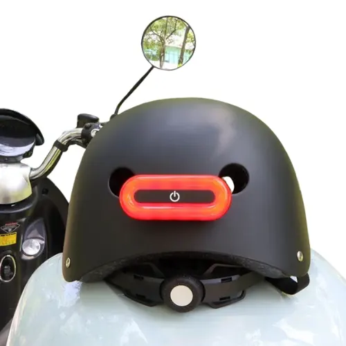 Rechargeable LED Helmet Light – Waterproof Night Safety Warning Tail Lamp for Motorcycle & Bicycle Riders