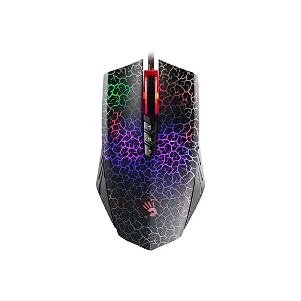 A4TECH Bloody A70 RGB Gaming Mouse – 6200 DPI, Ultra-Fast Light Strike Switch, 8 Programmable Buttons, Precision Tracking | FPS & MOBA Optimized | Wired USB