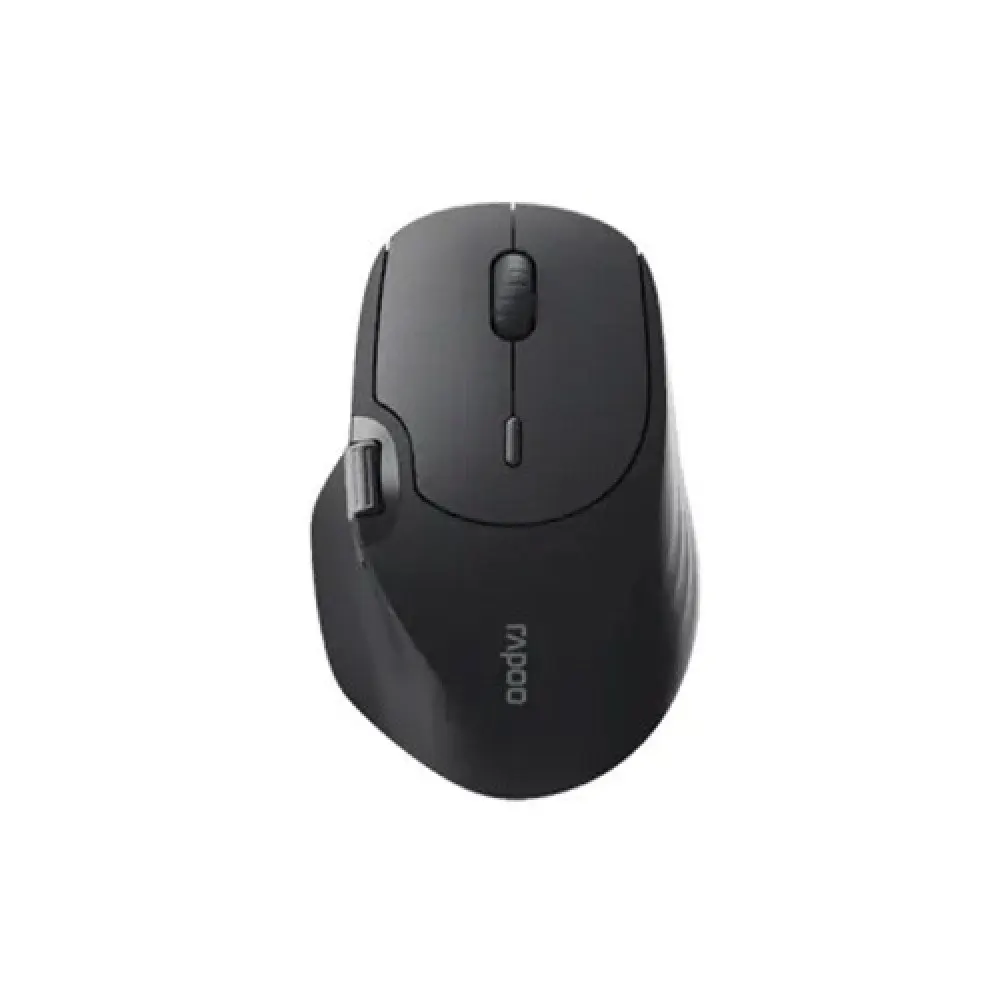 Rapoo MT560 Multi-Mode Wireless Ergonomic Optical Mouse | 50-4000 DPI Adjustable Sensor | Bluetooth 5.0, 2.4GHz & Wired Connectivity | Eco-Friendly Rechargeable Battery | 10-Button Layout | Wonderbrands