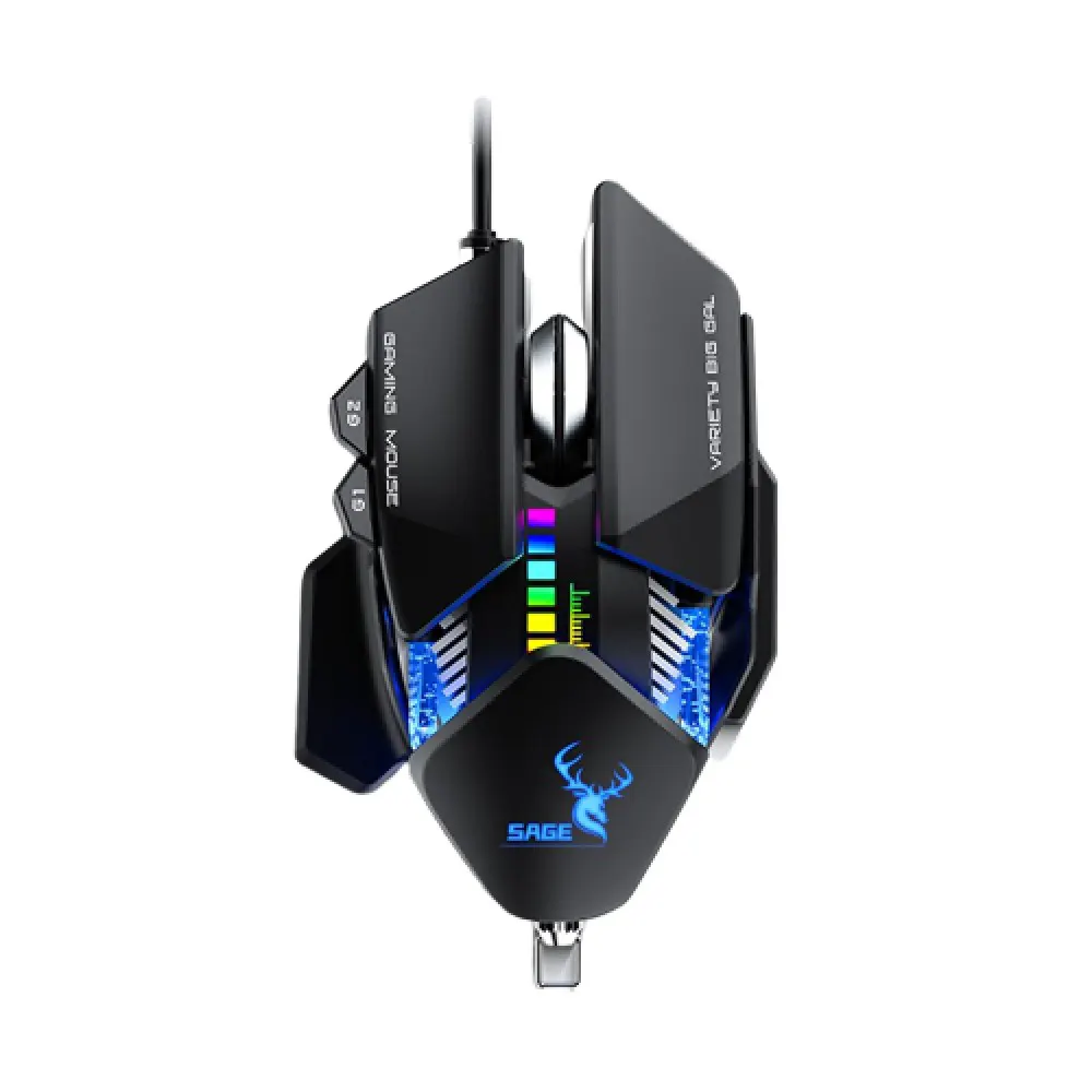IMICE SAGE T93 Professional RGB USB Gaming Mouse – 4000 DPI, Adjustable Weight, 7 Buttons
