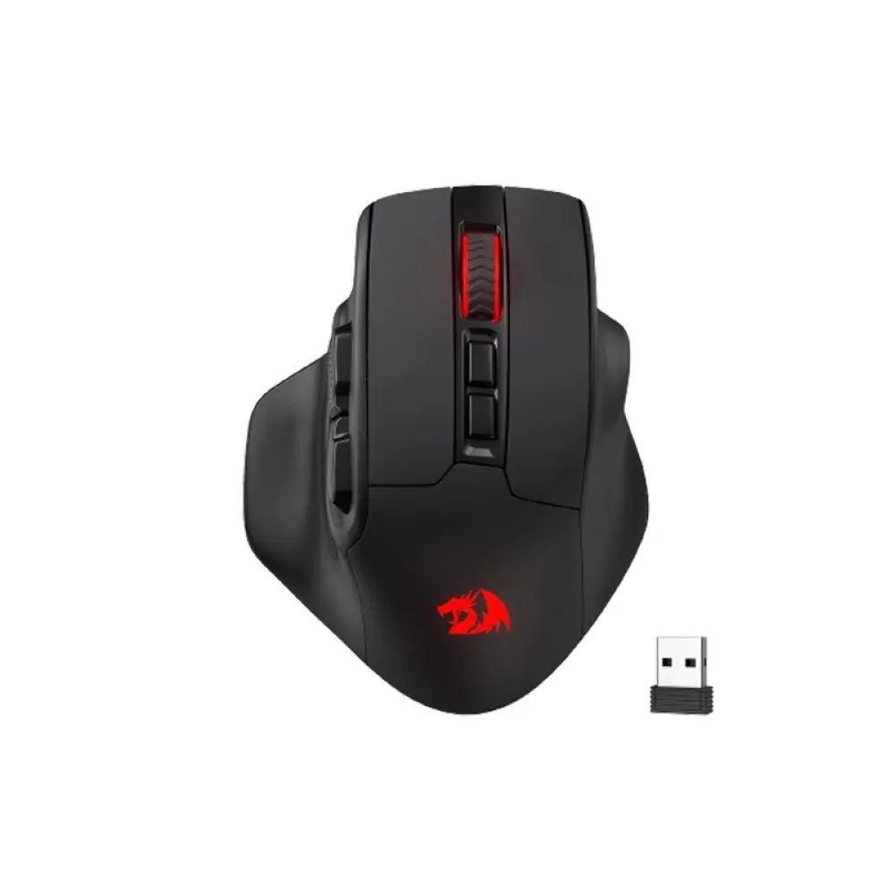 Redragon M806 PRO Bullseye Gaming Mouse – 26000 DPI, 7 Programmable Buttons, PAW3395 Sensor, RGB Backlight