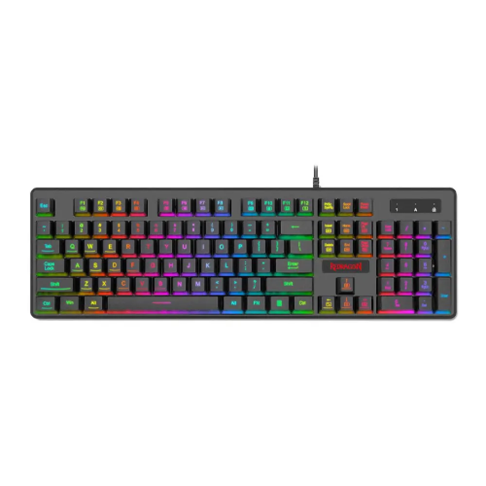 Redragon K509 RGB Gaming Keyboard – 7 Colors Backlit, Anti-Ghosting, Ergonomic, Splash-Proof Design