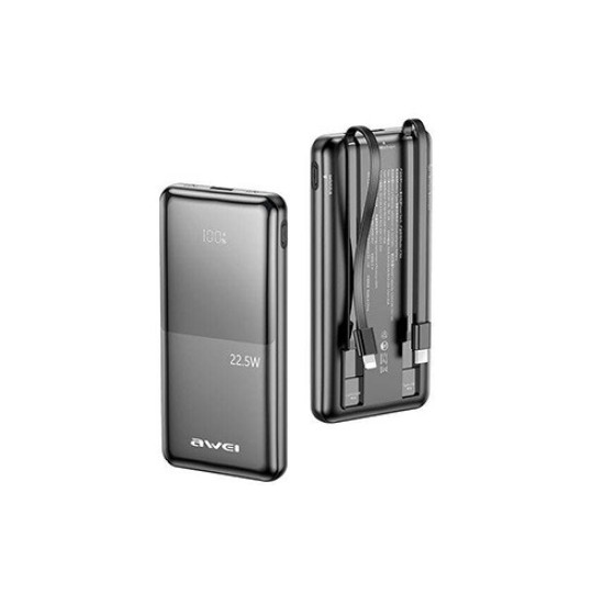 Awei P76K 10000mAh 22.5W Power Bank with Cable | Type-C and USB Outputs