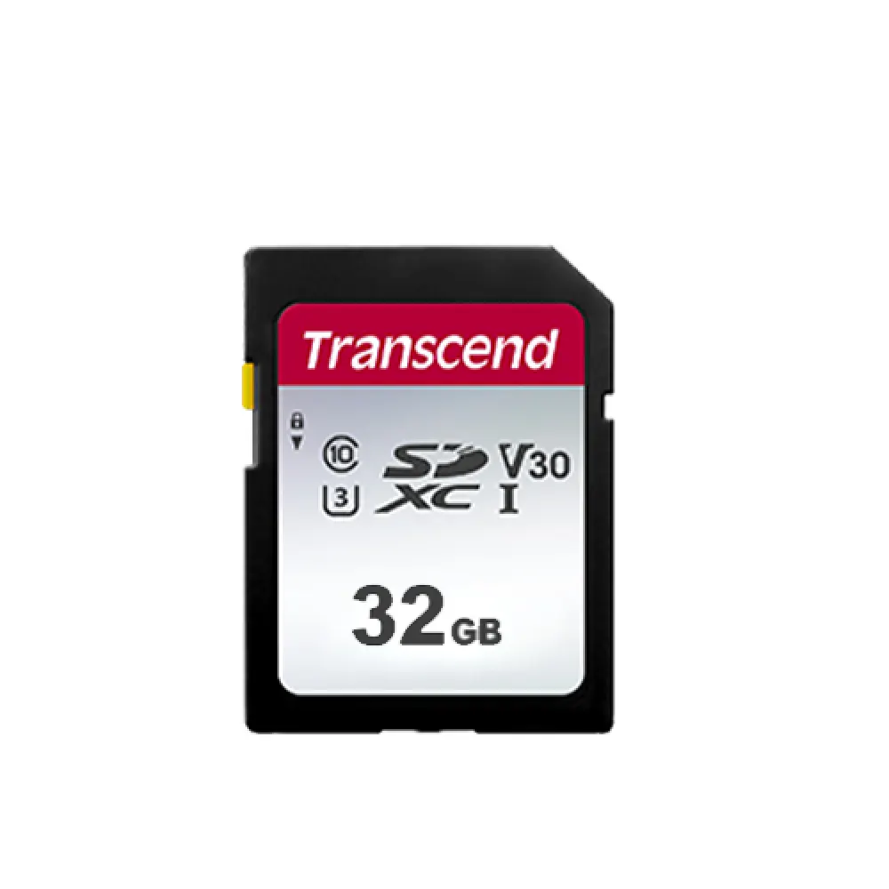 Transcend SDXC/SDHC 300S 32GB UHS-I Memory Card – V30, 95MB/s Read, 20MB/s Write