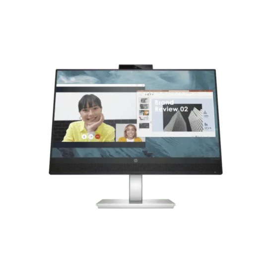 HP M24 23.8" FHD IPS Monitor | 75Hz, Built-in 5MP Webcam, USB-C, HDMI, DP, Speakers & Mic, Eye Care, Adjustable Stand
